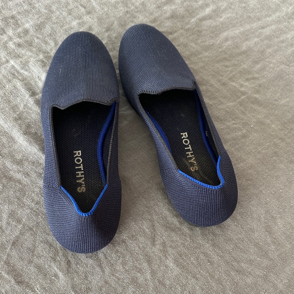 Rothy's Men's Dark Blue Slip-On Loafers